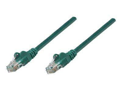 Intellinet Network Patch Cable, Cat5e, 10m, Green, CCA, U/UTP, PVC, RJ45, Gold P-1