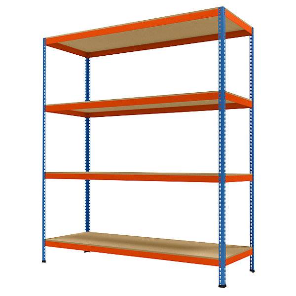Großfach-Schwerlastregal Höhe 2438 mm Gesamttiefe 773 mm Breite 2146 mm. Racktec GmbH 92978949