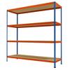 Großfach-Schwerlastregal Höhe 2438 mm Gesamttiefe 773 mm Breite 2450 mm. Racktec GmbH 92979049