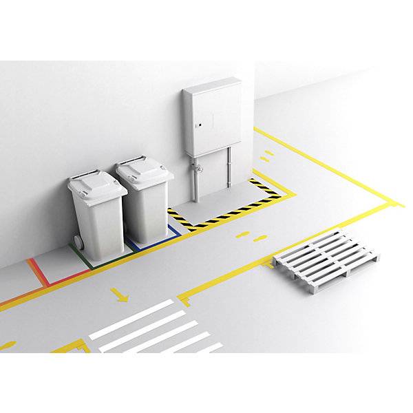 Bodenmarkierungsband LINE PLAN Breite 100 mm gelb selbstklebend. Boplan Deutschland GmbH | IHP Nord GEB. 3-3