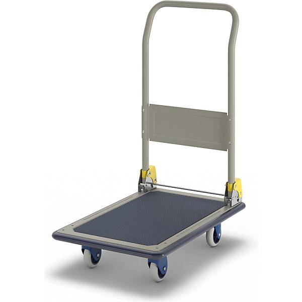 Plattformwagen klappbarer Schiebebügel LxB 740 x 480 mm. PRESTAR 609987 49