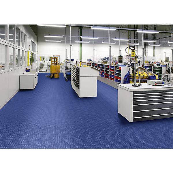 PVC-Bodenfliesen Tough-Lock mit genoppter Oberfläche VE 8 Stk blau. Coba Europe GmbH 60144849-2
