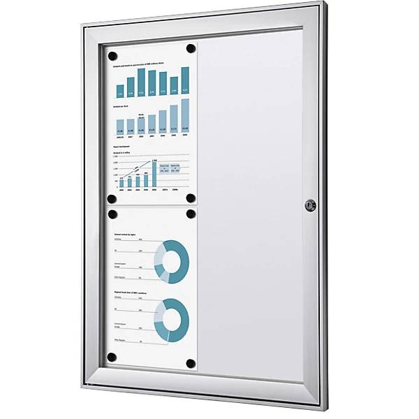 Schaukasten mit Flügeltür Außen-BxHxT 522 x 697 x 33 mm Metallrückwand. TAKKT Industrial & Packaging GmbH-1