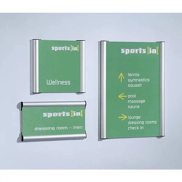 Türschild Rahmen aus Aluminium-Profil HxBxT 160 x 100 x 8 mm VE 10 Stk. Showdown Displays Europe s.r.o.
