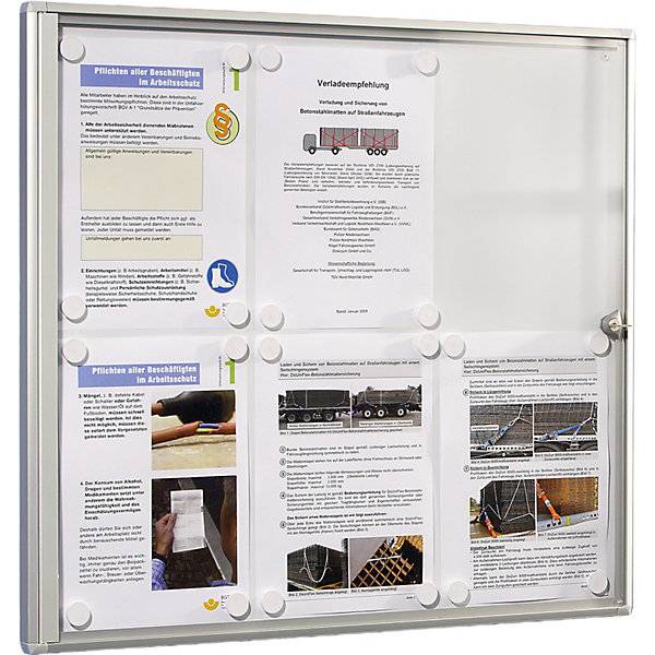 Schaukasten für innen Metallrückwand 2 DIN A4-Blätter HxB 350 x 491 mm. TAKKT Industrial & Packaging GmbH-1