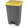 Treteimer Volumen 90 l BxHxT 505 x 790 x 410 mm grau Deckel gelb. Probbax S.A.R.L. 61443749