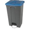 Treteimer Volumen 90 l BxHxT 505 x 790 x 410 mm grau Deckel blau. Probbax S.A.R.L. 61443949