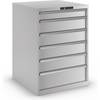 Schubladenschrank Stahlblech HxB 1000 x 717 mm 6 Schubladen lichtgrau. Lista GmbH 61555449