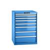 Schubladenschrank Stahlblech HxB 1000 x 717 mm 8 Schubladen lichtblau. Lista GmbH 61555749