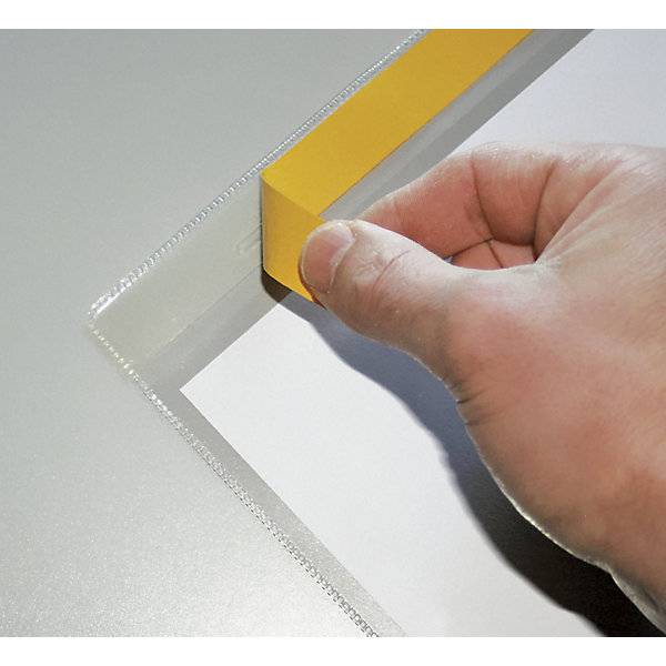 Dokumentenhüllen selbstklebend für A6 Querformat lange Seite offen VE 10 Stk. TAKKT Industrial & Packaging-1