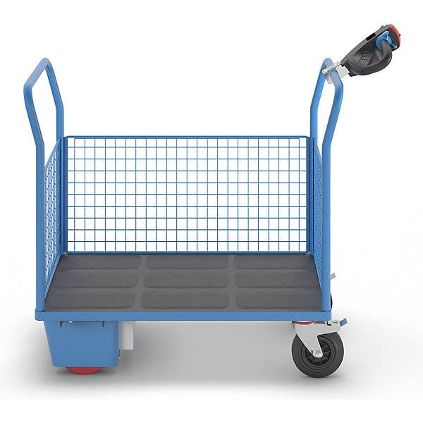 Plattformwagen mit Elektroantrieb 3 hohe Gitter-Wände LxBxH 1420 x 700 x 1300 mm. TAKKT Industrial & Packaging-2