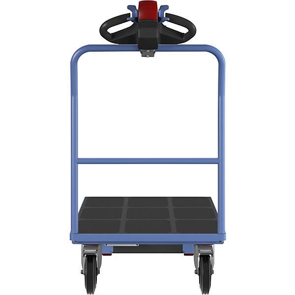Plattformwagen mit Elektroantrieb Rohrschiebebügel LxBxH 1570 x 800 x 1300 mm Vollgummi Reifen. TAKKT-2