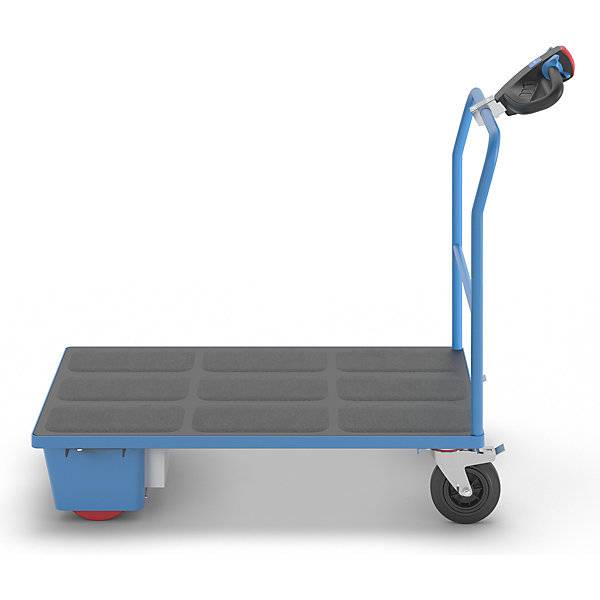 Plattformwagen mit Elektroantrieb Rohrschiebebügel LxBxH 1570 x 800 x 1300 mm Vollgummi Reifen. TAKKT-4