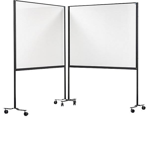 Mobiles Whiteboard WORKBOARD Stahl emailliert BxH 1500 x 1200 mm. TAKKT Industrial & Packaging GmbH 65031049-3