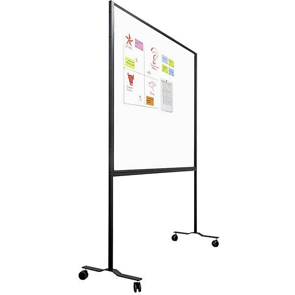 Mobiles Whiteboard WORKBOARD Stahl emailliert BxH 1500 x 1200 mm. TAKKT Industrial & Packaging GmbH 65031049-4