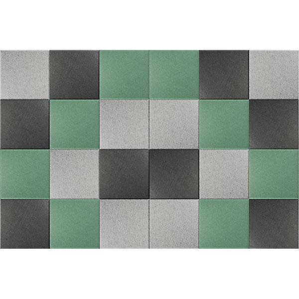 Akustik-Wandfliese HxB 300 x 300 mm je 8 x petrol hellgrau dunkelgrau VE 24 Stk. TAKKT Industrial & Packaging