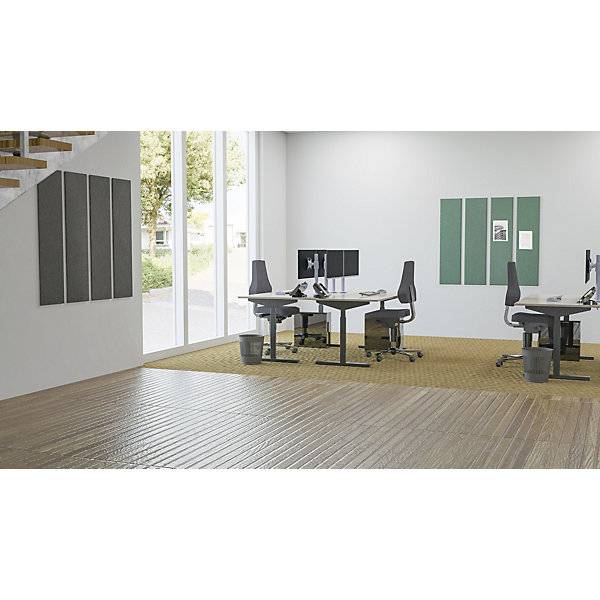 Akustik-Wandplatte HxB 1200 x 300 mm VE 4 Stk petrol ab 10 VE. TAKKT Industrial & Packaging GmbH 65971549-2