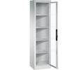 Sichtfenster-Flügeltürschrank HxBxT 1950 x 502 x 400 mm 4 Fachböden lichtgrau / lichtgrau. C+P Moebelsysteme |
