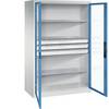 C+P Flügeltürenschrank Acurado, H1950xB1200xT800mm, 7035/3003