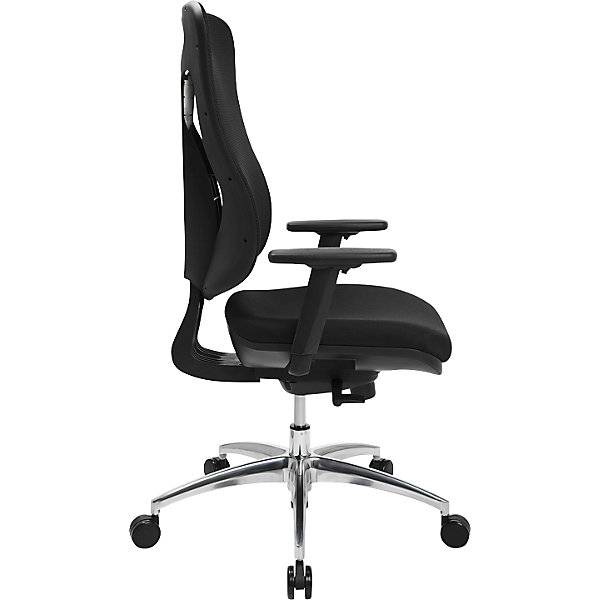 Bürostuhl NET PRO 100 AL mit Armlehnen und Aluminium-Fußkreuz schwarz. Topstar GmbH 67660549-2