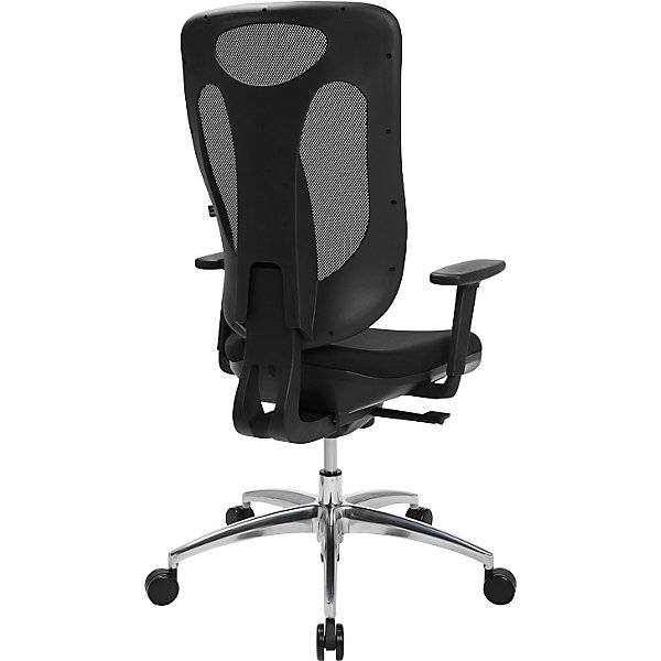 Bürostuhl NET PRO 100 AL mit Armlehnen und Aluminium-Fußkreuz schwarz. Topstar GmbH 67660549-3