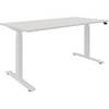Schreibtisch BOTTOM-UP elektrisch höhenverstellbar gerade BxT 1600 x 800 mm weiß/weiß. FM Büromöbel GmbH