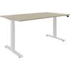 Schreibtisch BOTTOM-UP elektrisch höhenverstellbar gerade BxT 1600 x 900 mm Ahorn/weiß. FM Büromöbel GmbH