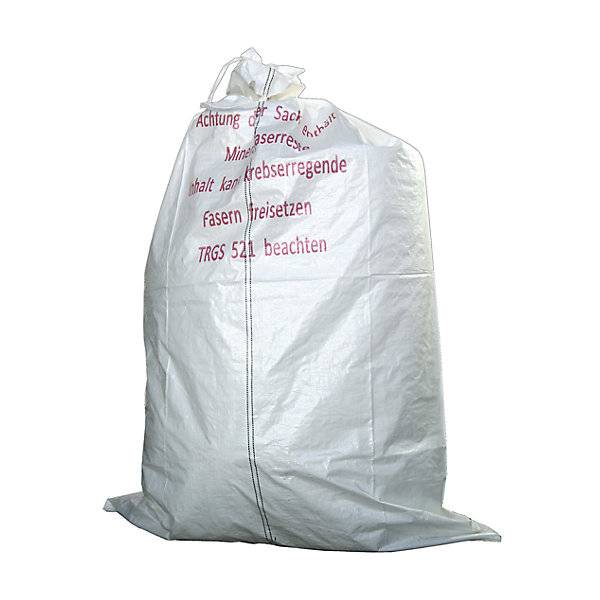 PP-Bändchengewebesack Volumen 960 l BxH 1400 x 2200 mm unbeschichtet für mineralfaserhaltige Dämmstoffe VE 50