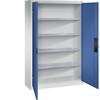 Werkstatt-Schwerlastschrank Breite 1200 mm Tiefe 400 mm Tür enzianblau. C+P Moebelsysteme | GmbH & CO. KG