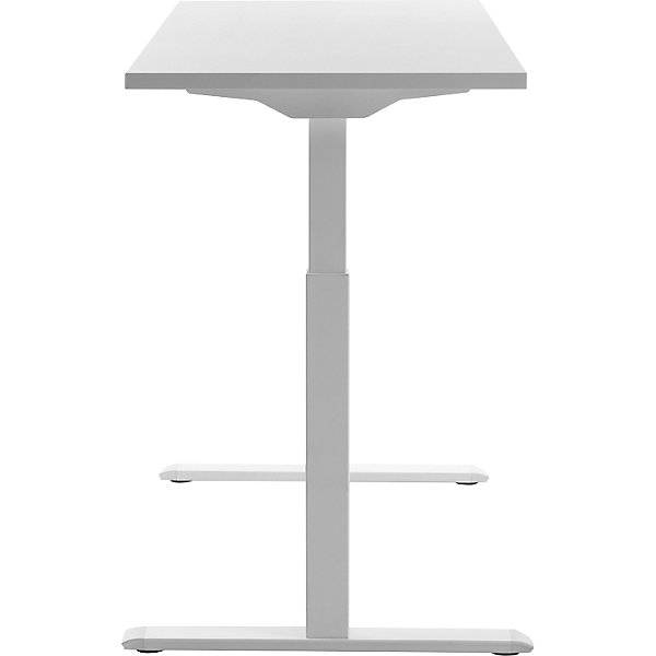 Schreibtisch elektrisch höhenverstellbar gerade BxT 1400 x 600 mm weiß/weiß. Topstar GmbH 67842949-2