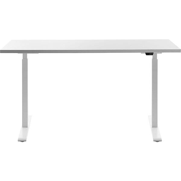 Schreibtisch elektrisch höhenverstellbar gerade BxT 1400 x 600 mm weiß/weiß. Topstar GmbH 67842949-3