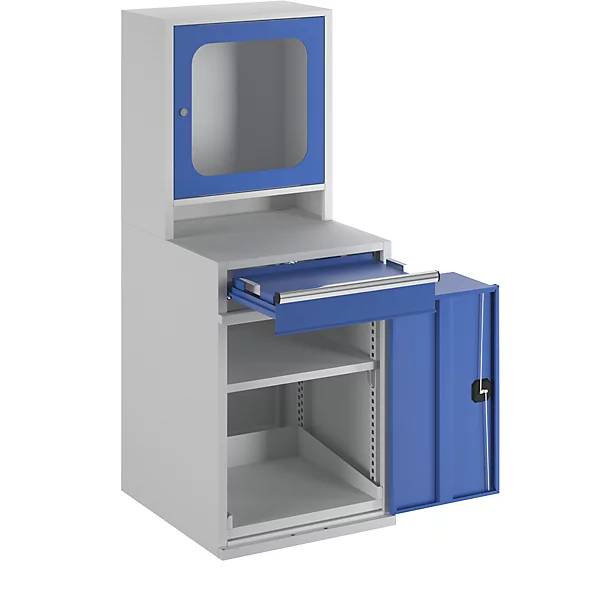 PC-Schrank HxBxT 1600 x 600 x 695 mm 1 Fachboden 1 Auszugboden. TAKKT Industrial & Packaging GmbH 70629149-2