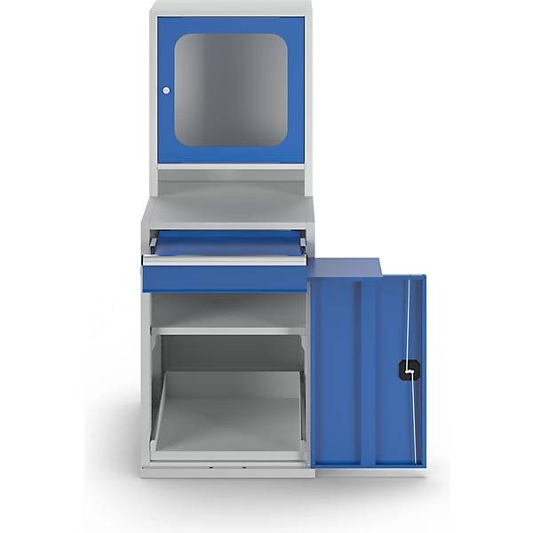 PC-Schrank HxBxT 1600 x 600 x 695 mm 1 Fachboden 1 Auszugboden. TAKKT Industrial & Packaging GmbH 70629149-3
