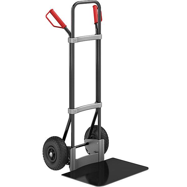 Sackkarre schwarz Schaufel-BxT 450 x 500 mm schwarz Luftbereifung. TAKKT Industrial & Packaging GmbH 54143149-0