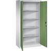 Werkstatt-Flügeltürschrank HxBxT 1950 x 930 x 500 mm lichtgrau / resedagrün. C+P Moebelsysteme | GmbH & CO. KG