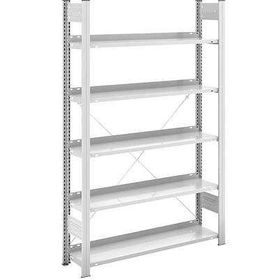 Akten-Steckregal RAL 7035 Regalhöhe 1750 mm einseitig Grundregal BxT 1000 x 300 mm. Jul. vom Hofe GmbH & CO.-0