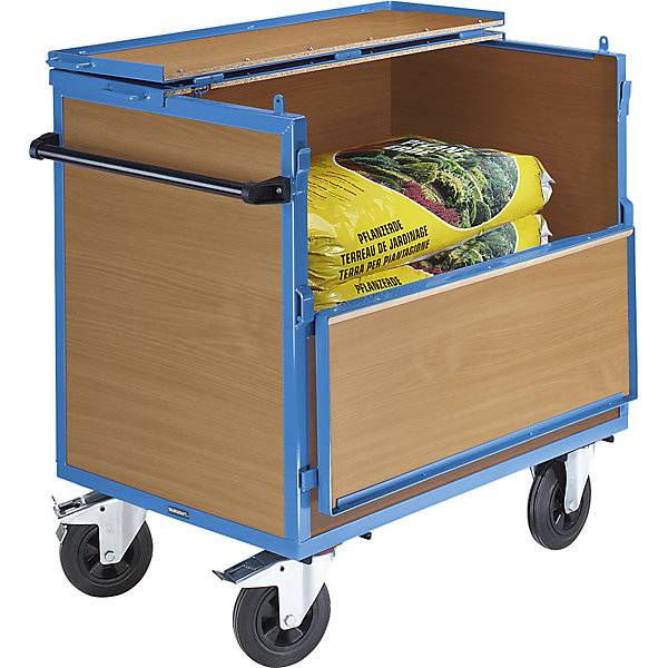 Kastenwagen Wände aus MDF-Platten mit Deckel LxB 1050 x 700 mm. TAKKT Industrial & Packaging GmbH 72433449-1
