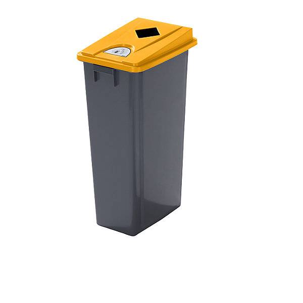 Robuster Wertstoffsammler mit flachem Deckel Volumen 80 l Einwurf eckig. Probbax S.A.R.L. 72766549