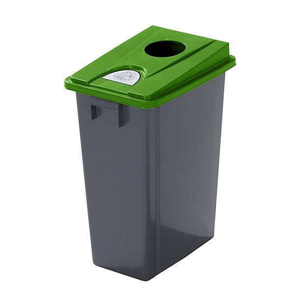 Robuster Wertstoffsammler mit flachem Deckel Volumen 60 l Einwurfloch. Probbax S.A.R.L. 72768249