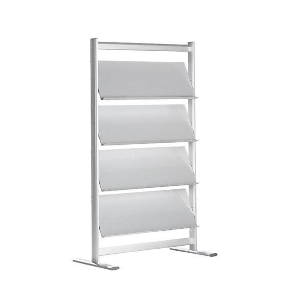 Prospektregal silber eloxiert für 16 x DIN A4. TAKKT Industrial & Packaging GmbH 75740449-0