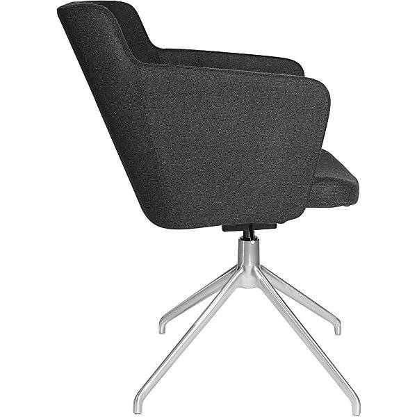 Besuchersessel SFH 3D-Sitzgelenk und Aluminium-Fußkreuz anthrazit. Topstar GmbH 54462949-4