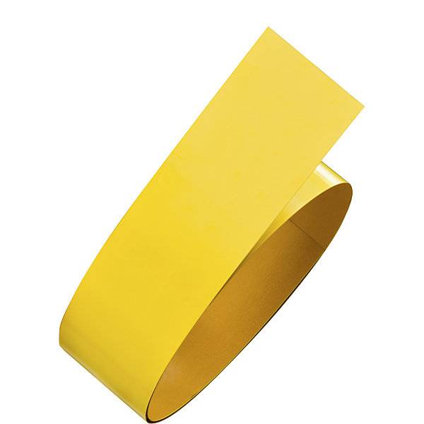 Bodenmarkierungsband aus Flachstahl Breite 75 mm Rollenlänge 6 m gelb. Moravia Wiesbaden| Gesellschaft-0