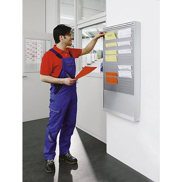 Dokumentensortiertafel 1 x 25 Fächer DIN A4 Dokumentenlage vertikal alusilber. Display Developments Limited |-1