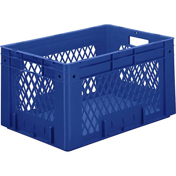 Schwerlast-Euro-Behälter Polypropylen Volumen 60 l LxBxH 600 x 400 x 320 mm Wände durchbrochen Boden