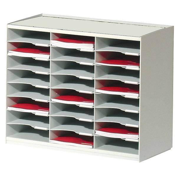 Sortierstation aus Polystyrol 24 Fächer weiß. PAPERFLOW S.A.S | | LE HUB BATEMENT 5 1ER ETAGE 54550849-0