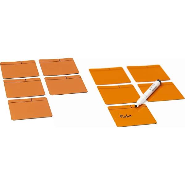 Haftnotizen magnetisch LxB 100 x 100 mm VE 10 Stk orange. Smit Visual Supplies BV 55470249-2