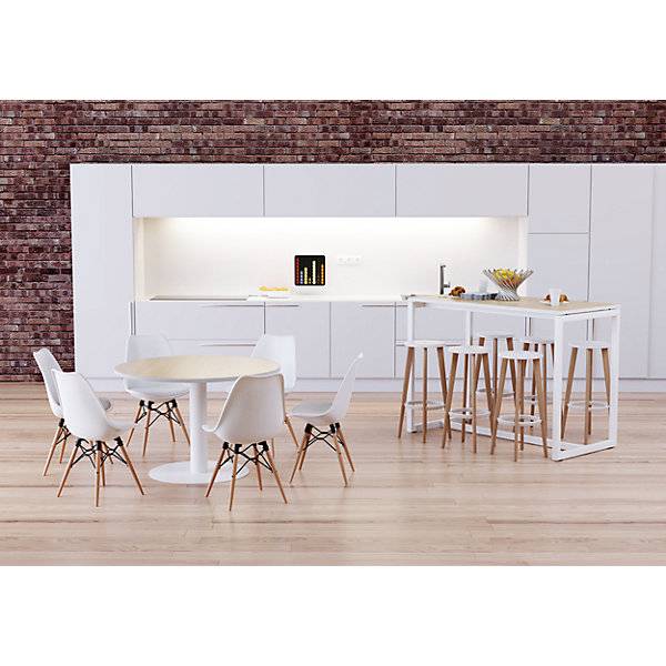 Besprechungstisch Ø 1150 mm 750 mm hoch Buche-Dekor. PAPERFLOW S.A.S | | LE HUB BATEMENT 5 1ER ETAGE-2