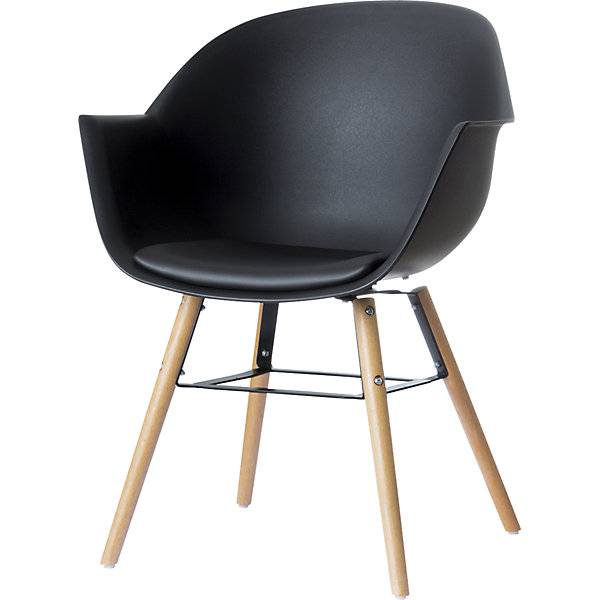 Stuhl WISEMAN mit Sitzkissen VE 2 Stück schwarz. PAPERFLOW S.A.S | | LE HUB BATEMENT 5 1ER ETAGE 54628849-0