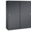 ACURADO Schiebetürenschrank 8 Fachböden HxBxT 1950 x 1600 x 500 mm schwarzgrau. C+P Moebelsysteme | GmbH & CO.
