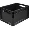 Euronormbehälter Seiten und Boden geschlossen Außen-LxB 400 x 300 mm Volumen 20 l schwarz. Alpha Paletten &